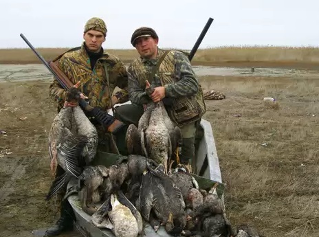 Охота на гуся в Казахстане